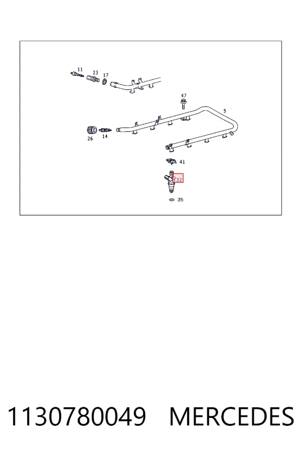 Купити A1130780049 Mercedes Форсунка дизельна в зборі, розпилювач + тримач