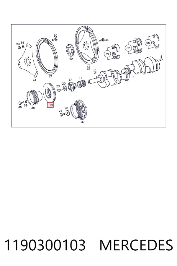 Шків колінвала (демпфер ) Mercedes A1190300103 ціна, від 16.14 USD