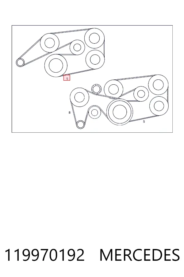Купити A0119970192 Mercedes Ремінь генератора