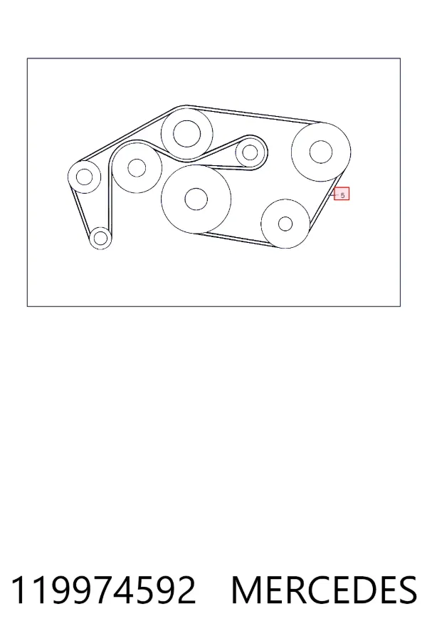 Купити A0119974592 Mercedes Ремінь генератора
