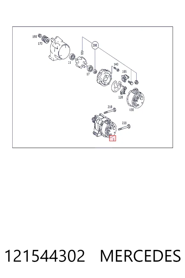 Генератор A0121544302 Mercedes