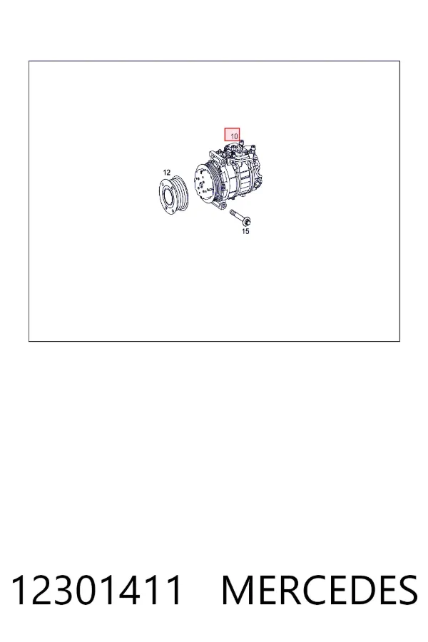 Компресор системи кондиціювання Mercedes A0012301411 ціна, від 168.73 USD