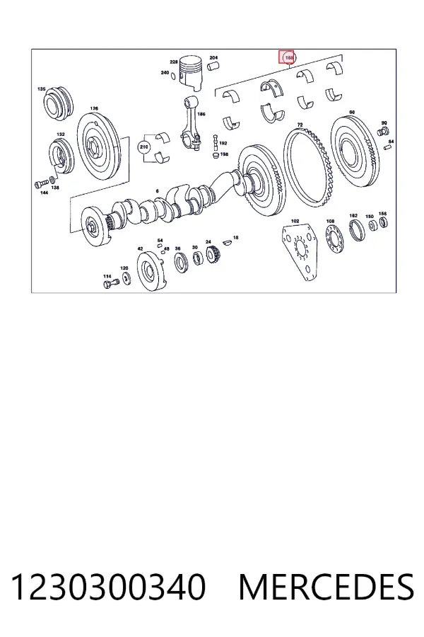 A1230300340 Mercedes Підшипник ковзання клонували
