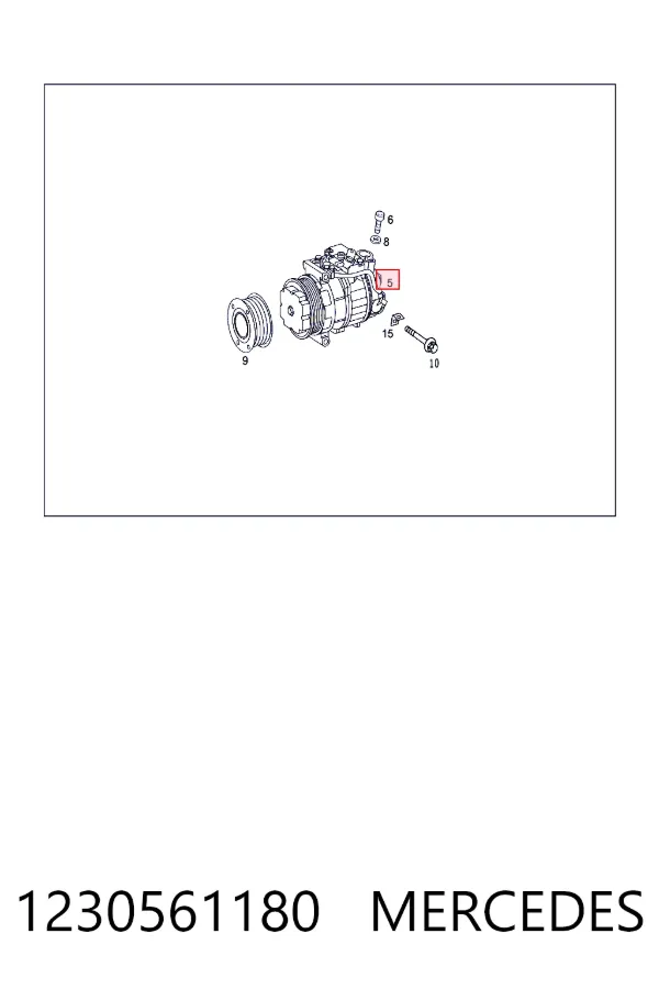 A0012305611 Mercedes Компресор холодоагенту