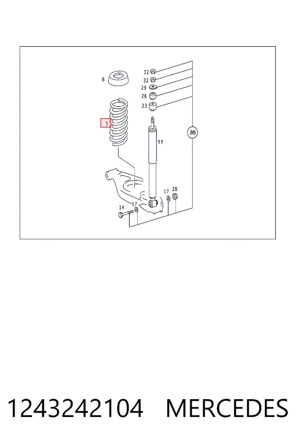 Задні пружини A1243242104 Mercedes