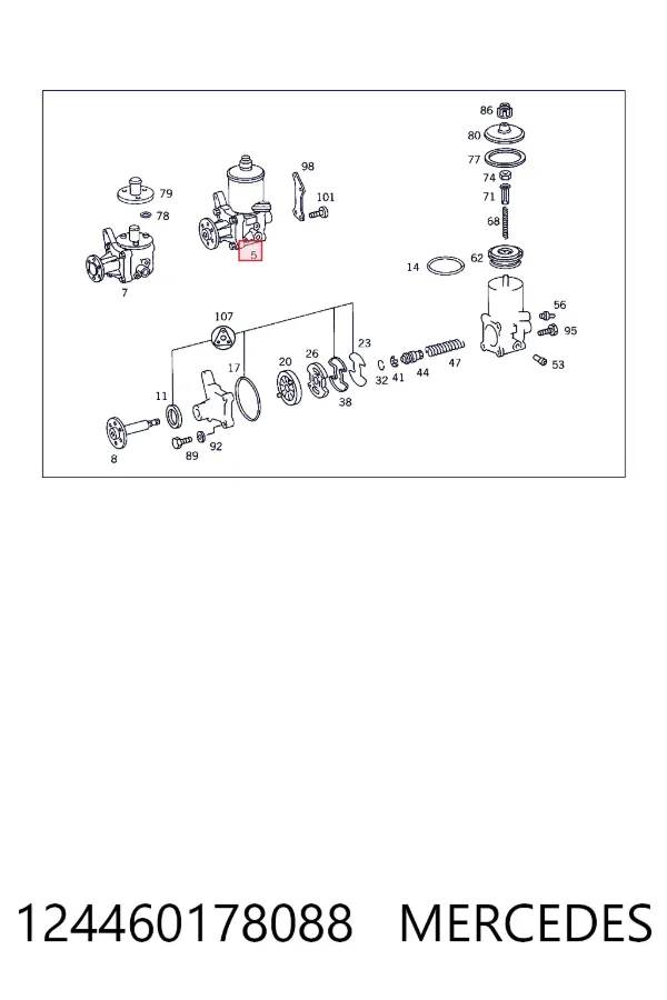 Купити A1244601780 Mercedes Насос гідравліки