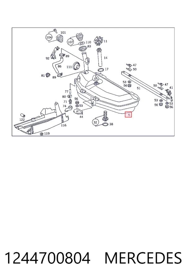 Купити A1244700804 Mercedes Бак паливний додатковий