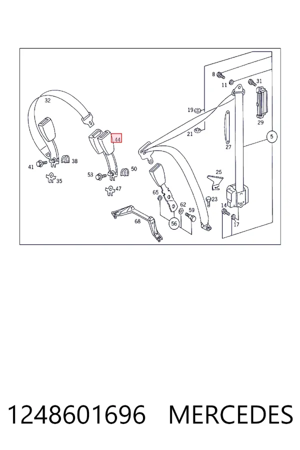  Mercedes A1248601696 ціна, від 15.25 USD