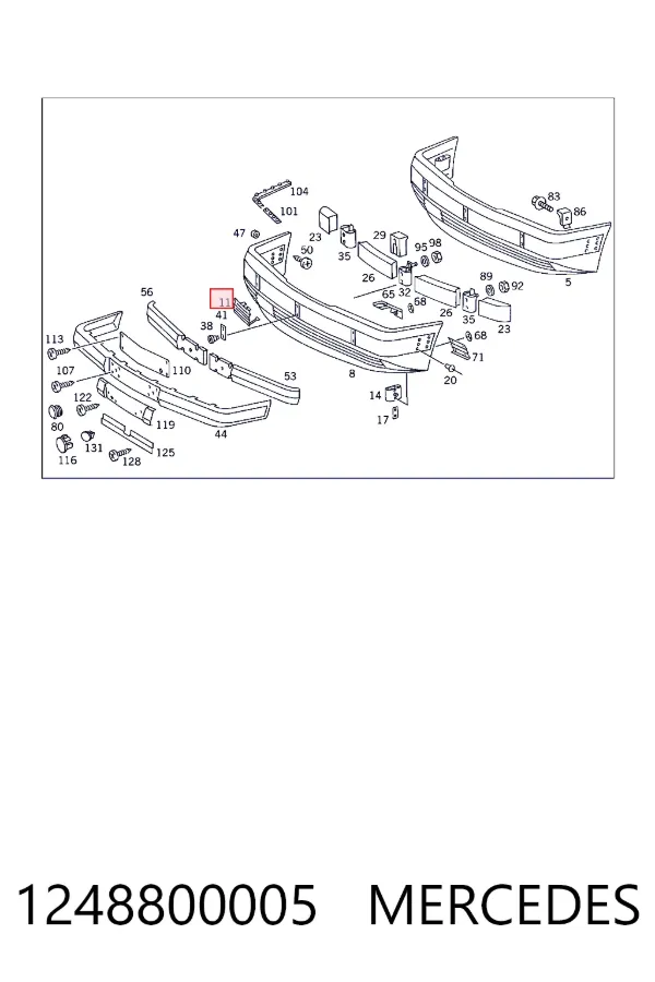Купити A1248800005 Mercedes Заглушки буксирувального гака