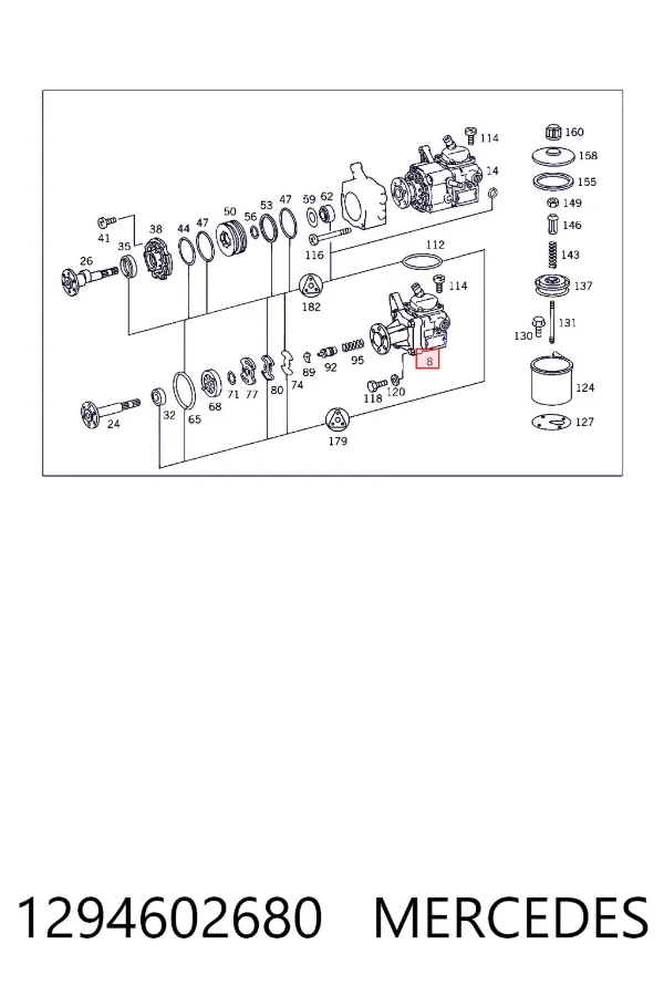 Купити A1294602680 Mercedes Насос гідравліки