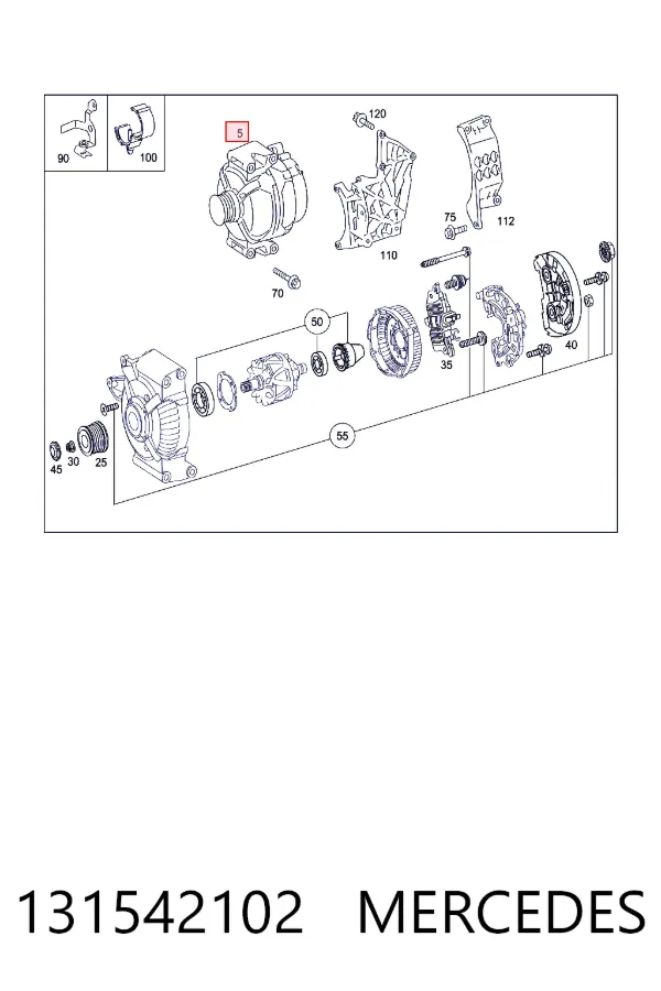 Генератор Mercedes A0131542102 ціна, від 194.84 USD