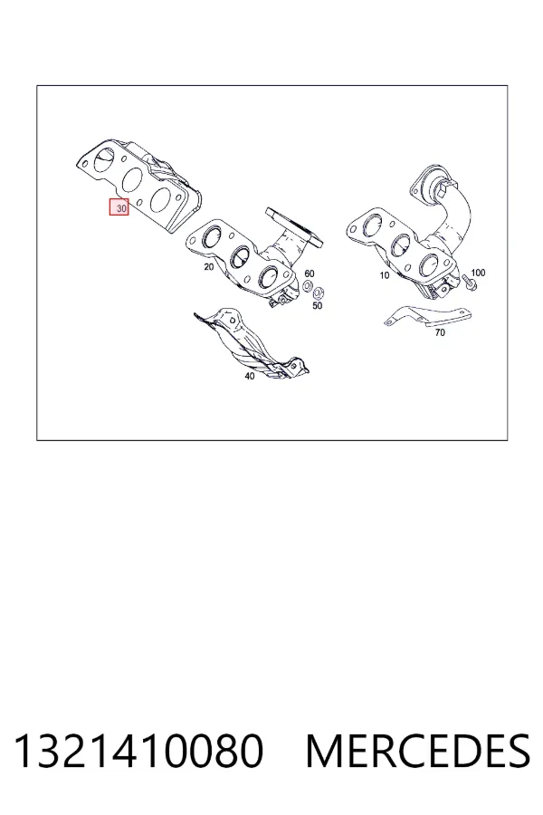 Прокладка колектора A1321410080 Mercedes