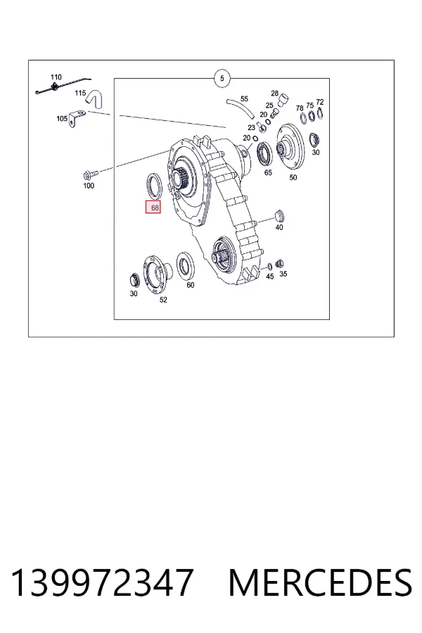 Сальник АКПП/КПП, вхідного/первинного валу Mercedes A0139972347