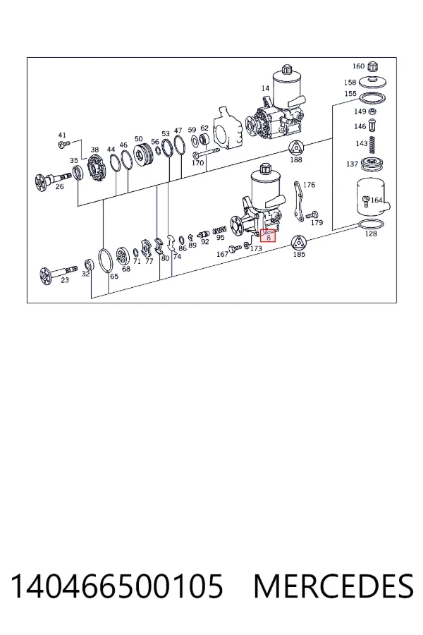 Насос ГУР A140466500105 Mercedes
