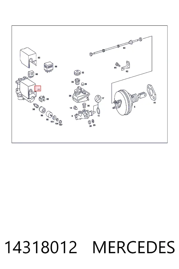 Блок АБС гідравлічний Mercedes A0014318012 ціна, від 12.67 USD