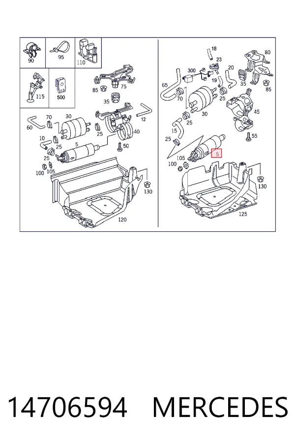 Паливний насос магістральний A0014706594 Mercedes