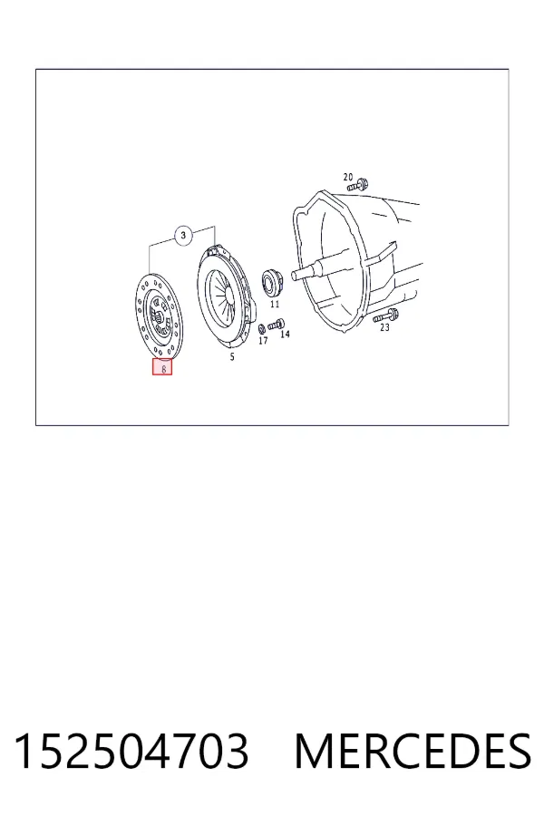 Диск зчеплення A0152504703 Mercedes
