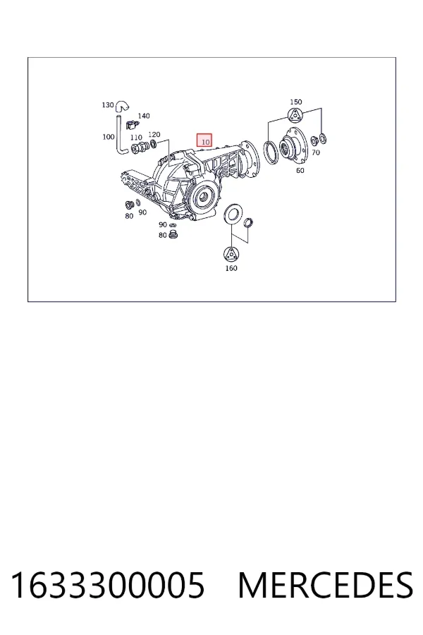 Редуктор переднього моста Mercedes A1633300005