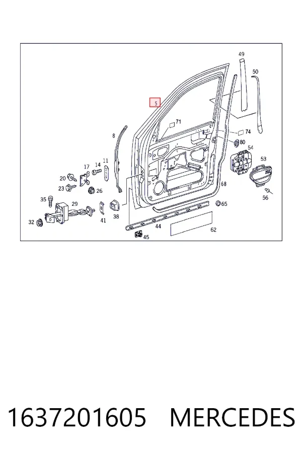 A1637201605 Mercedes Пасажирські передні двері