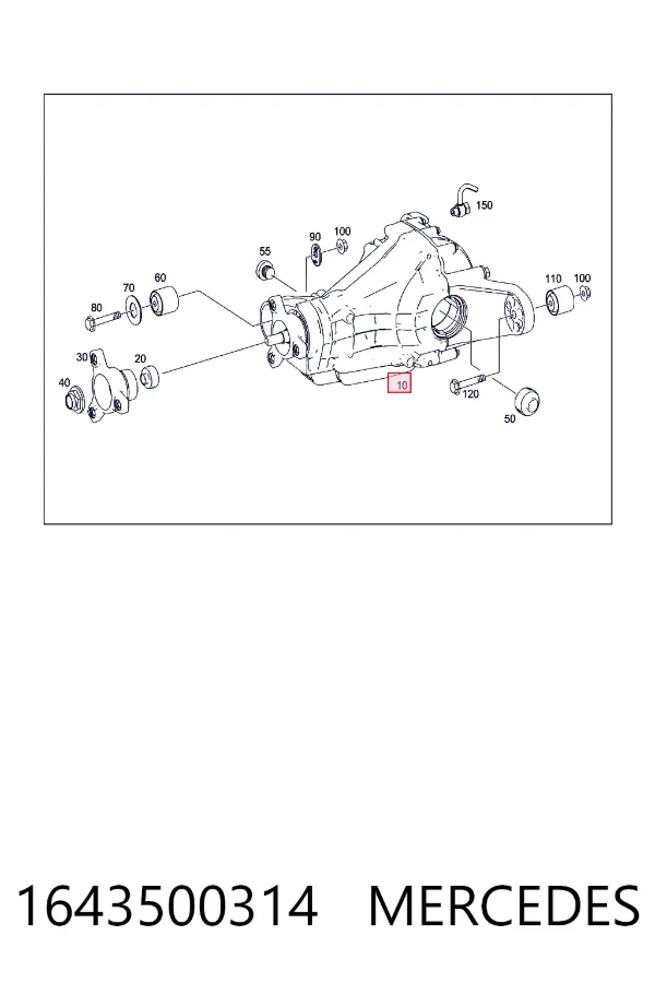 Купити A1643500314 Mercedes Диференціал задній