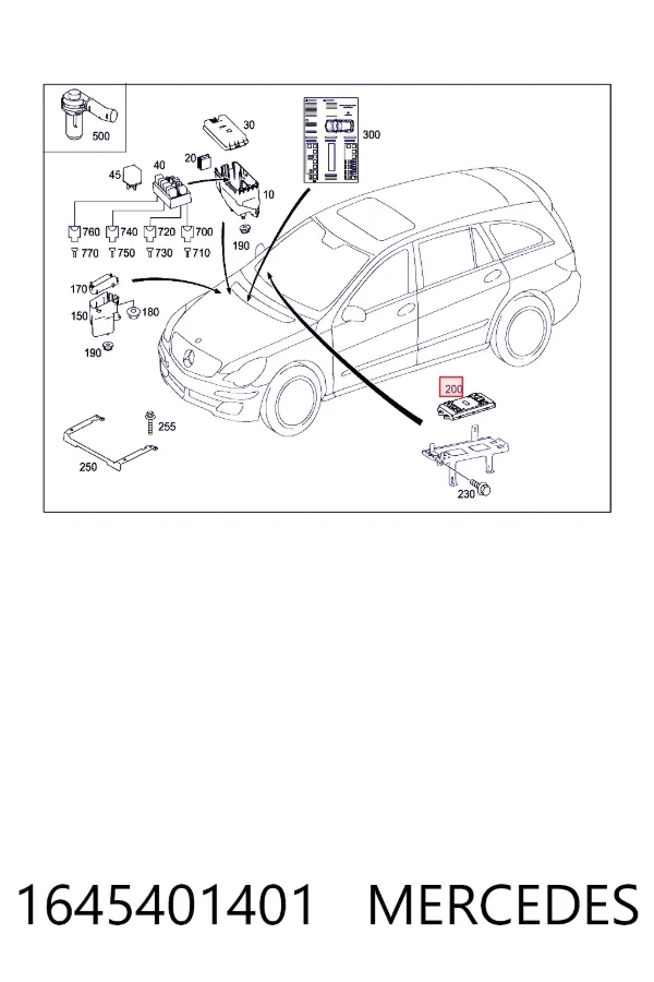Купити A1645401401 Mercedes Модуль управління двигуном