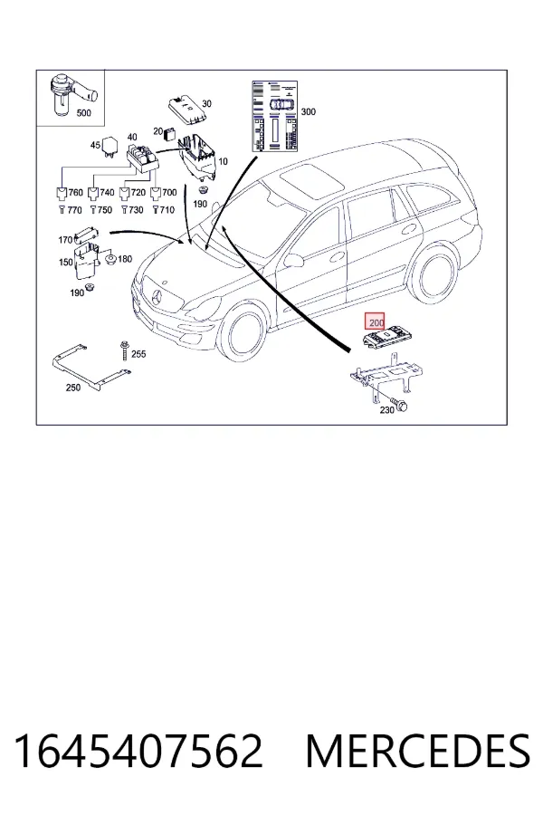 Купити A1645407562 Mercedes Модуль управління двигуном