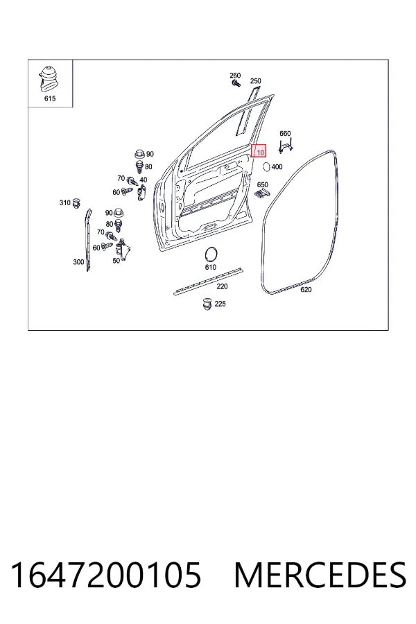 A1647200105 Mercedes Дверь передня ліва