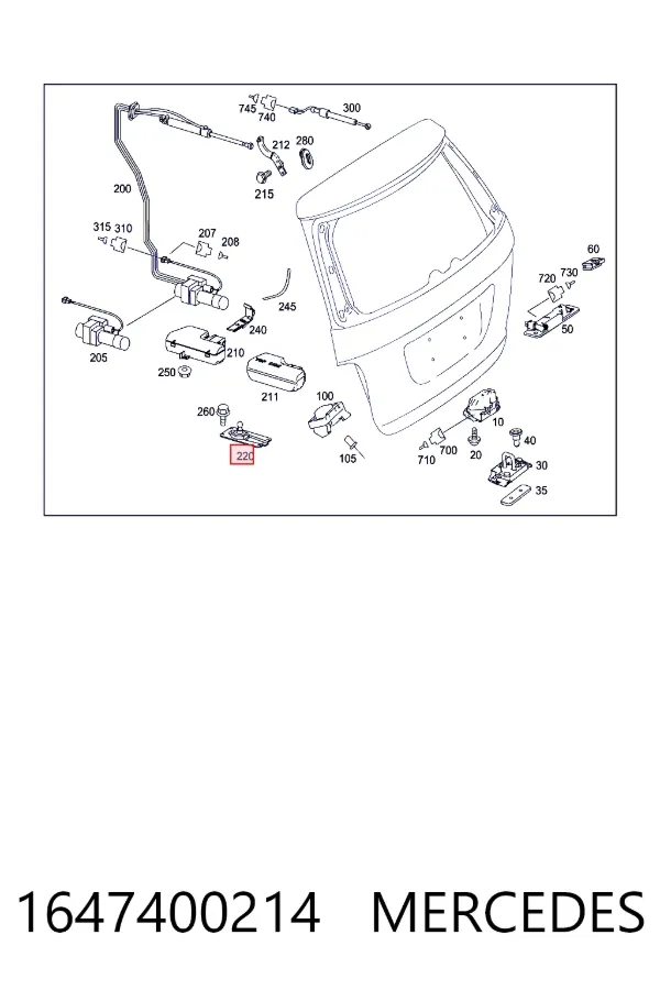 Купити A1647400214 Mercedes 