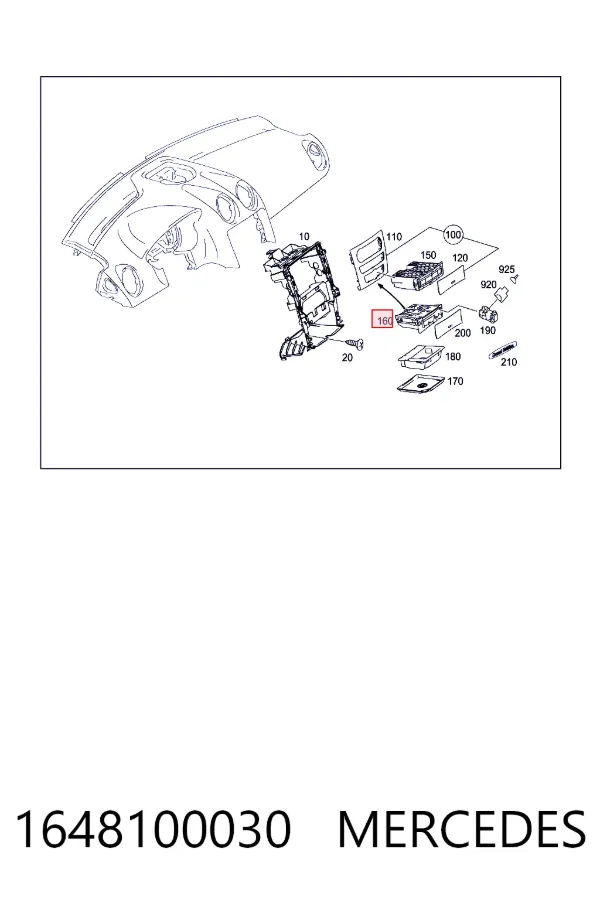  Mercedes A1648100030