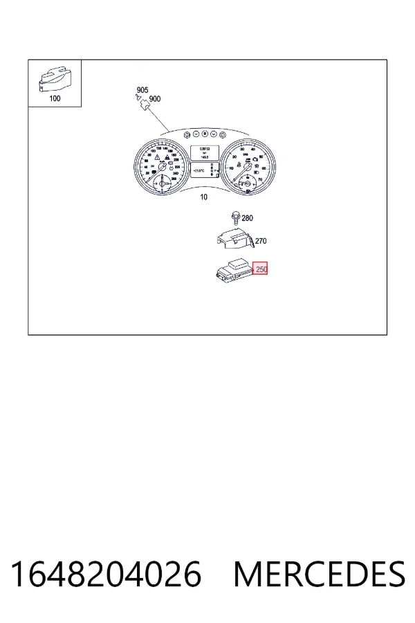 Купити A1648204026 Mercedes Спідометр