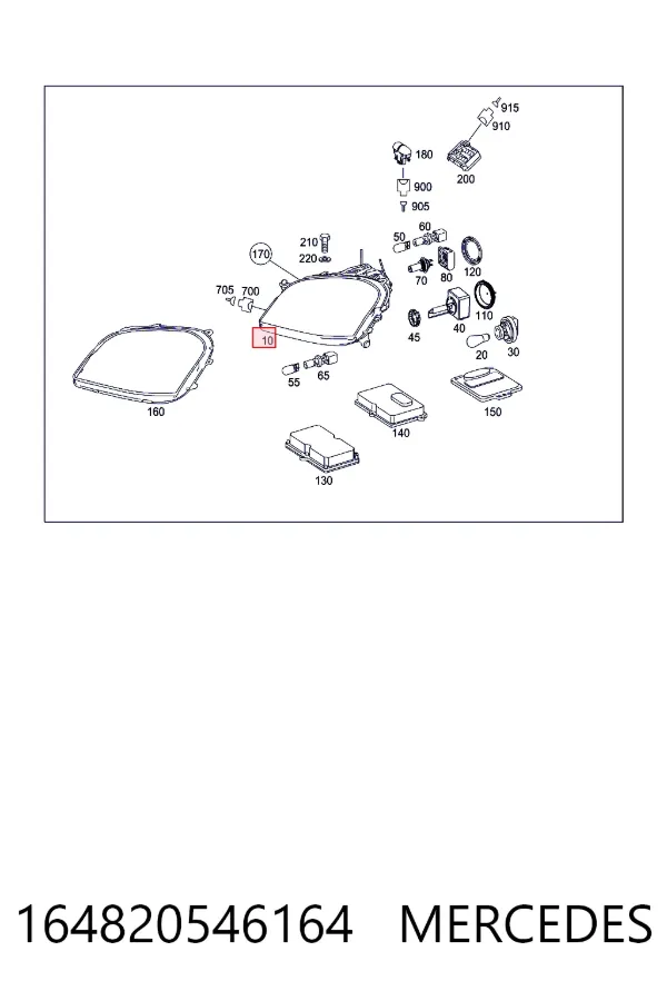Фара передня права Mercedes A1648205461