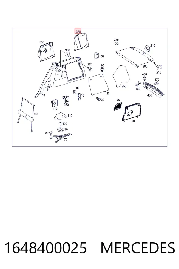 Купити A1648400025 Mercedes 