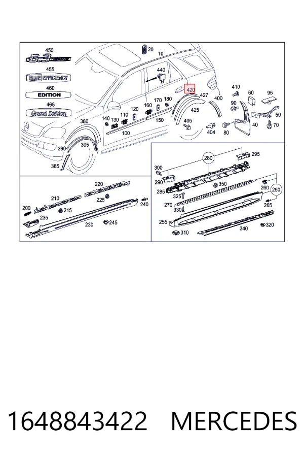 Купити A1648843422 Mercedes 