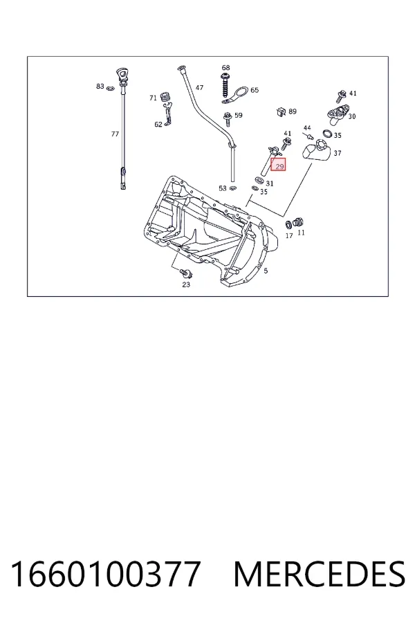 Направляюча щупа-індикатора рівня масла в двигуні Mercedes A1660100377 ціна, від 13.51 USD