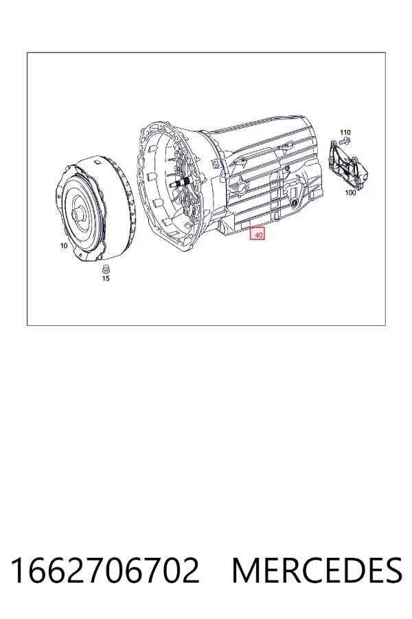 Коробка передач автомат Mercedes A1662706702 ціна, від 4079.08 USD