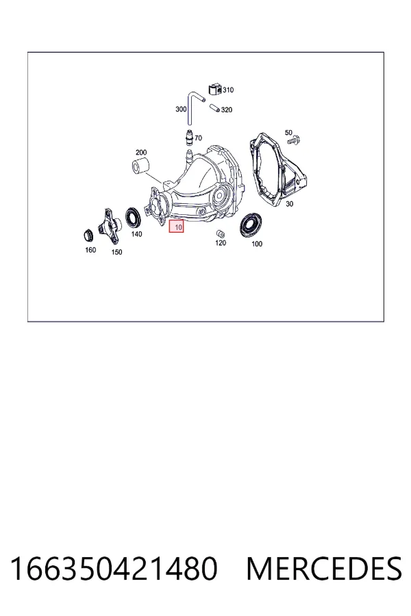 Редуктор колісний моста заднього Mercedes A1663504214 ціна, від 317.44 USD
