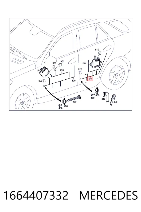  Mercedes A1664407332 ціна, від 12.67 USD