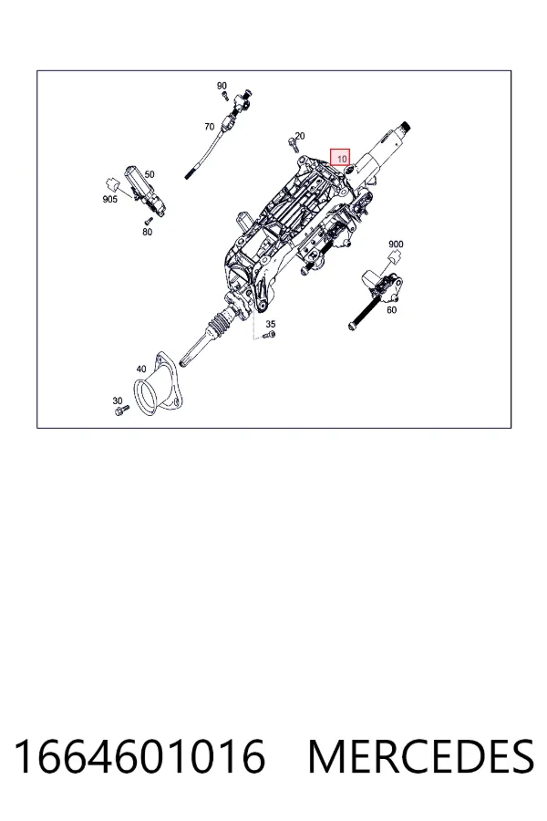 Рульова колонка Mercedes A1664601016 ціна, від 126.69 USD