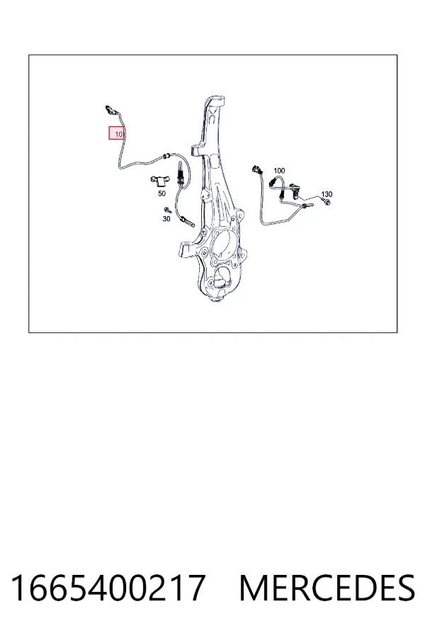 Передній датчик ABS Mercedes A1665400217