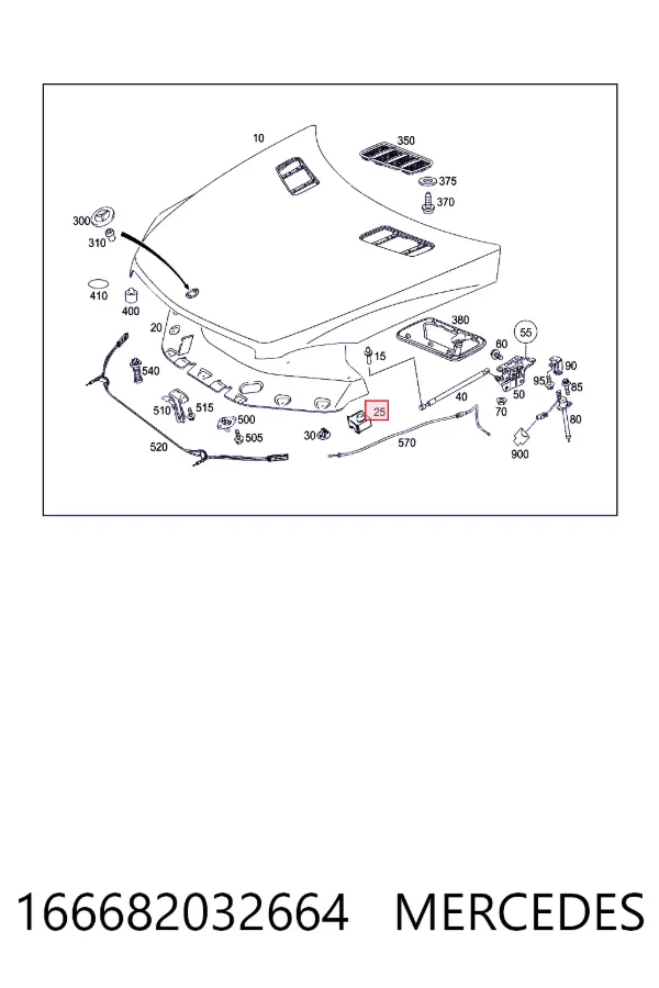 Купити A1666820326 Mercedes Ізоляція моторного відсіку