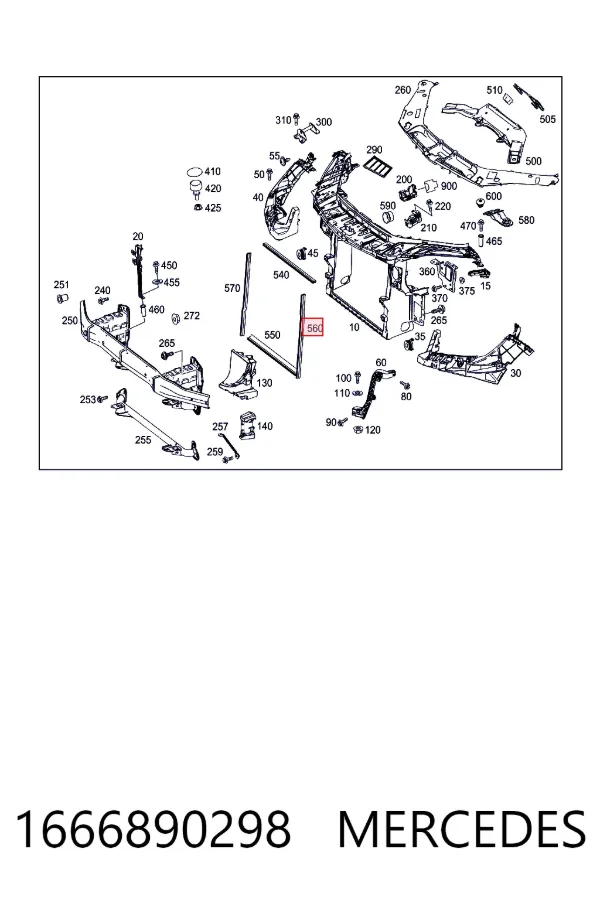 Купити A1666890298 Mercedes 