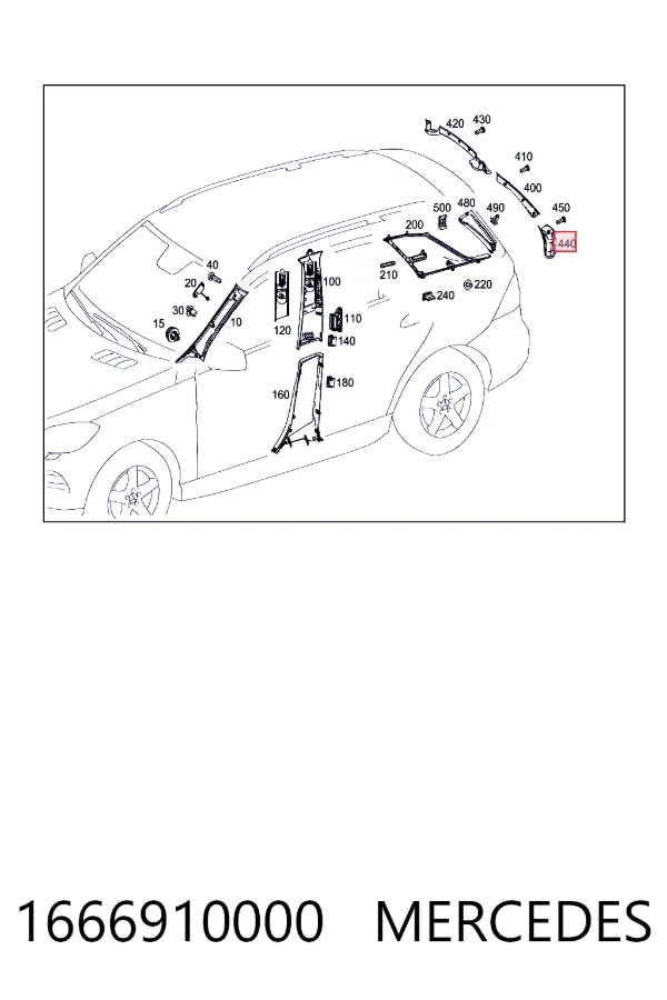  Mercedes A1666910000 ціна, від 20.52 USD