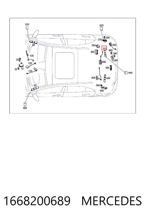  Mercedes A1668200689 ціна, від 25.34 USD