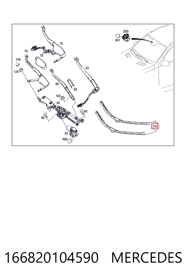 Купити A1668201045 Mercedes Безконтактні двірники