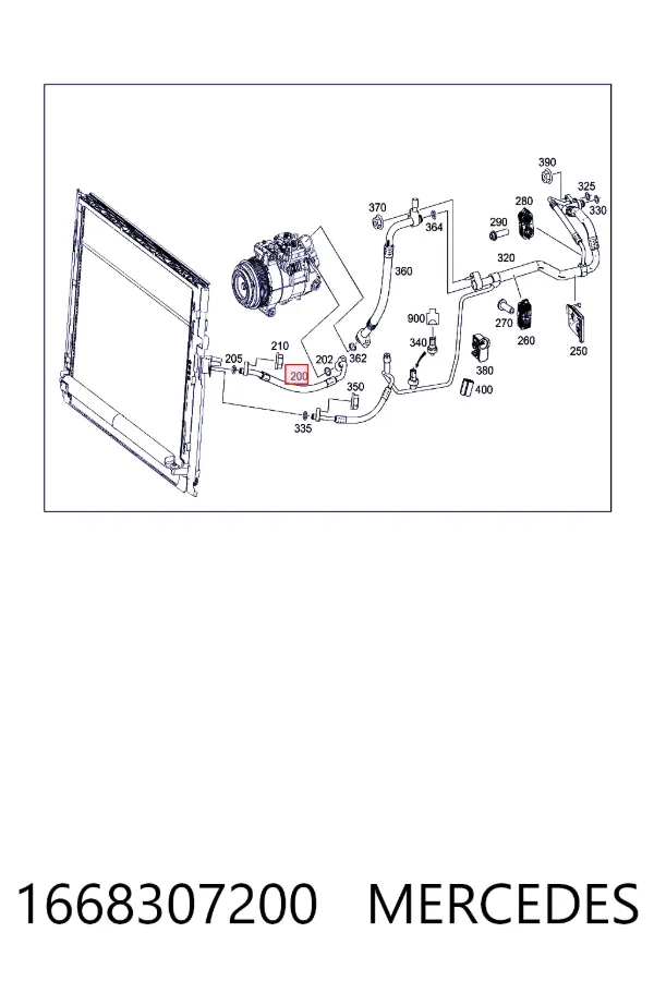 Mercedes A1668307200 ціна, від 11.51 USD
