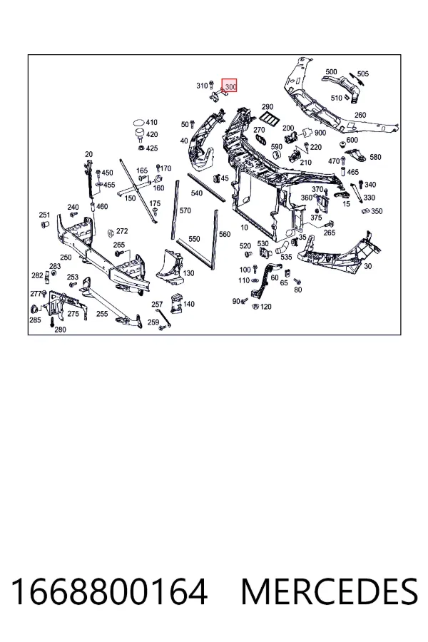 Mercedes A1668800164 ціна, від 20.27 USD