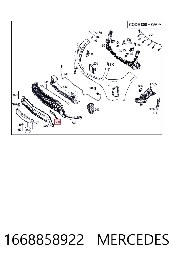  Mercedes A1668858922 ціна, від 1.76 USD