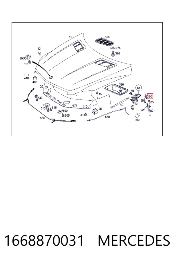 Купити A1668870031 Mercedes 