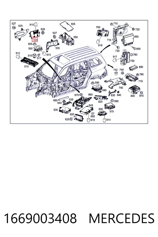 Купити A1669003408 Mercedes 