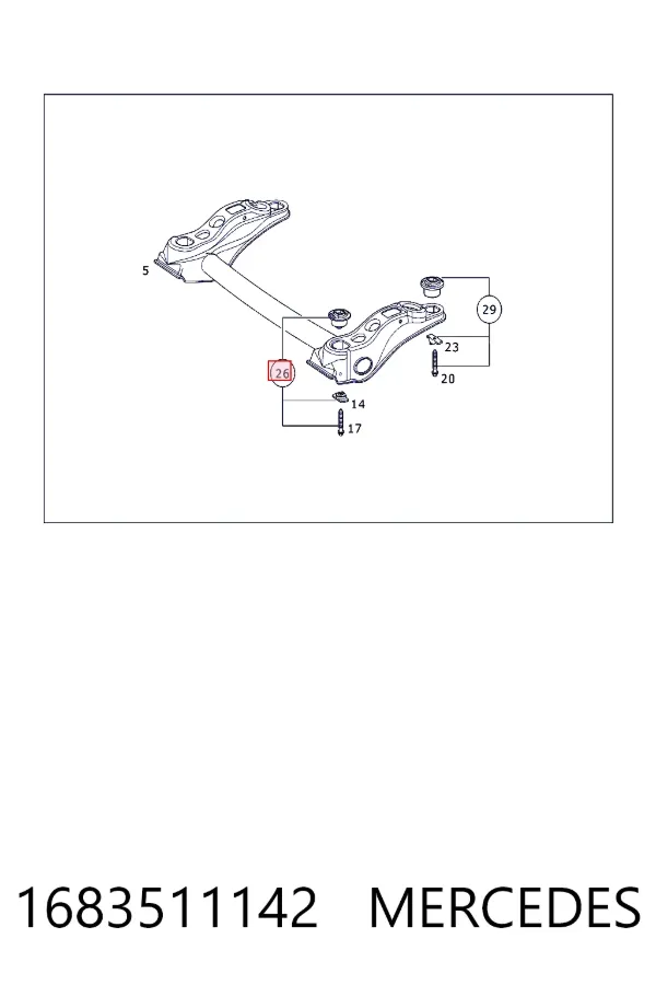 Купити A1683511142 Mercedes Сайлентблок задньої балки